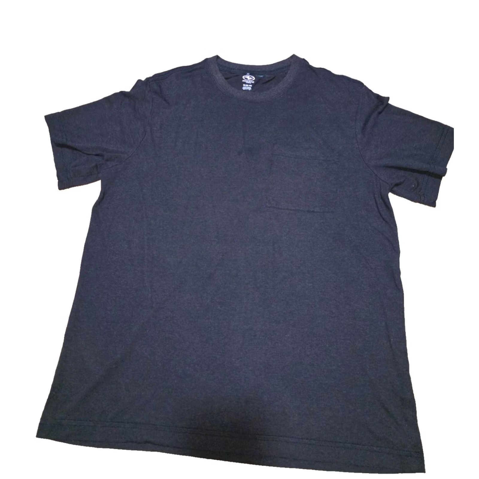 Athletic Works Athletic Works T-Shirt Men's M Black Cotton Short Sleeve Crew Neck Pocket Shirt Size US M / EU 48-50 / 2 - 2 Thumbnail