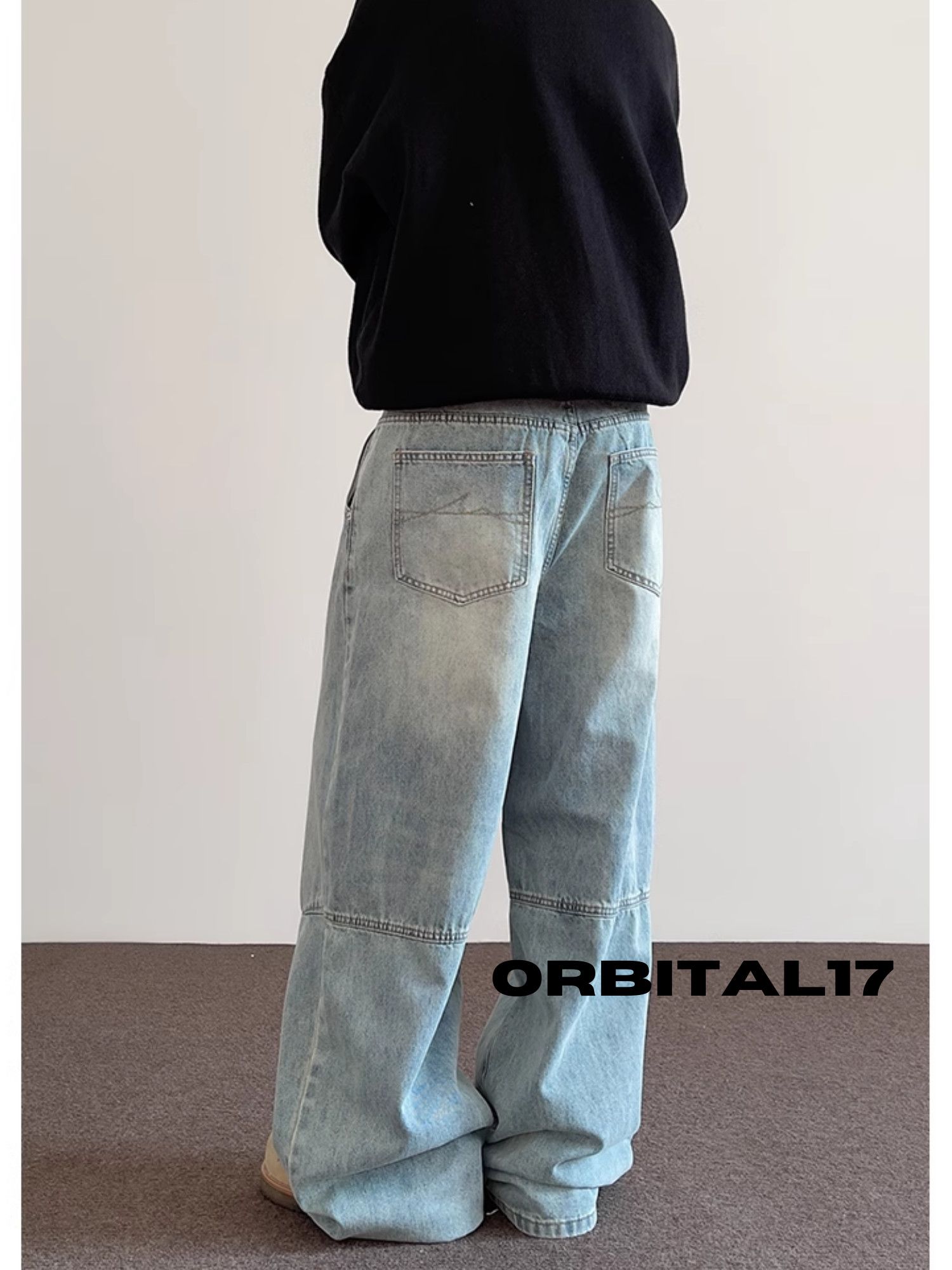 Jean × Vintage Baggy Flare Denim Jeans Size US 30 / EU 46 - 4 Thumbnail