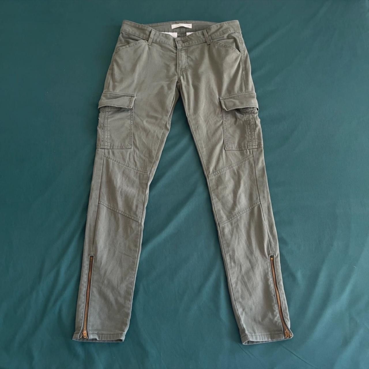 Levi's Levis Women Slim Cargo Jeans Pants Khaki Ankle Zip Stretch Size 27" / US 4 / IT 40 - 9 Thumbnail