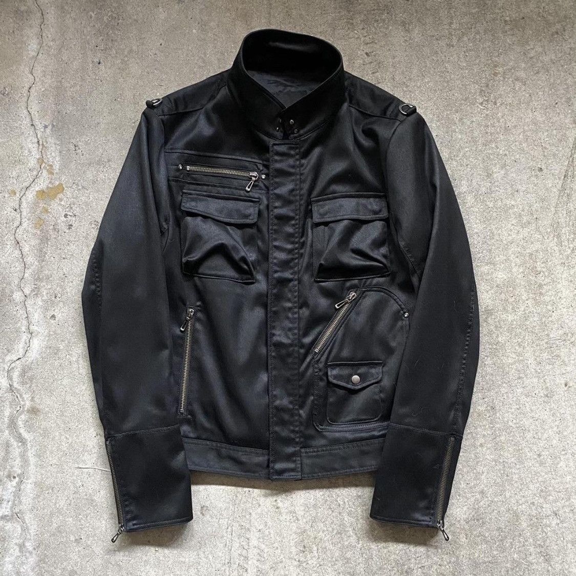 image of Tete Homme Cotton Tactical Jacket in Black, Men's (Size Small)
