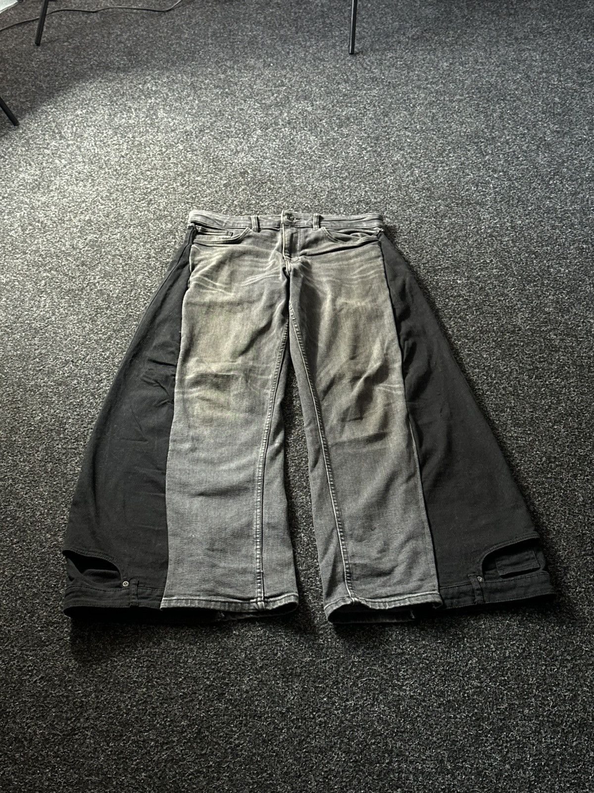 If Six Was Nine 🚨GRAIL CUSTOM DENIM JEANS 2in1 ULTRA BAGGY Y2K JAPANESE STYL Size US 34 / EU 50 - 1 Thumbnail