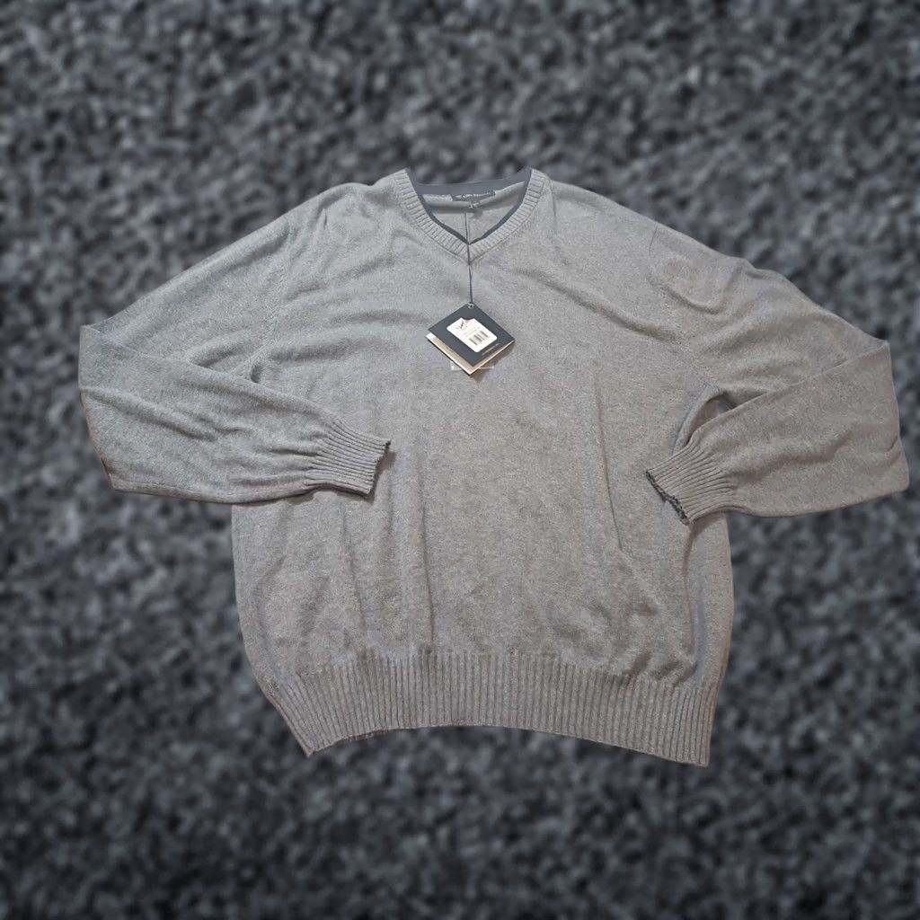 Allen Edmonds Allen Edmonds Sweater Mens Large Gray Pima Cotton Heather V-Neck Shirt Top NWT Size US L / EU 52-54 / 3 - 1 Thumbnail
