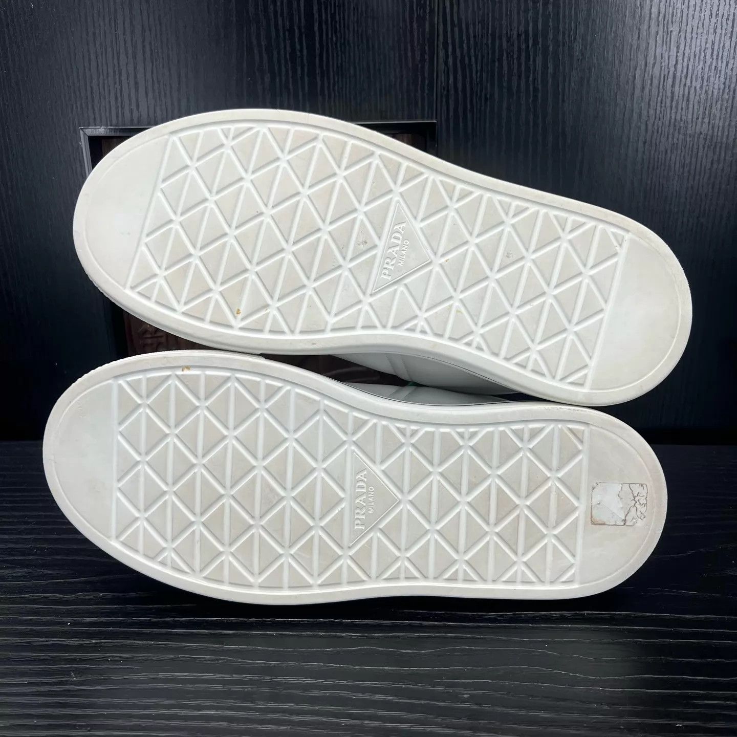 Prada Prada Macro White Sneakers 38.5 Like New With Box Size US 8 / IT 38 - 4 Thumbnail