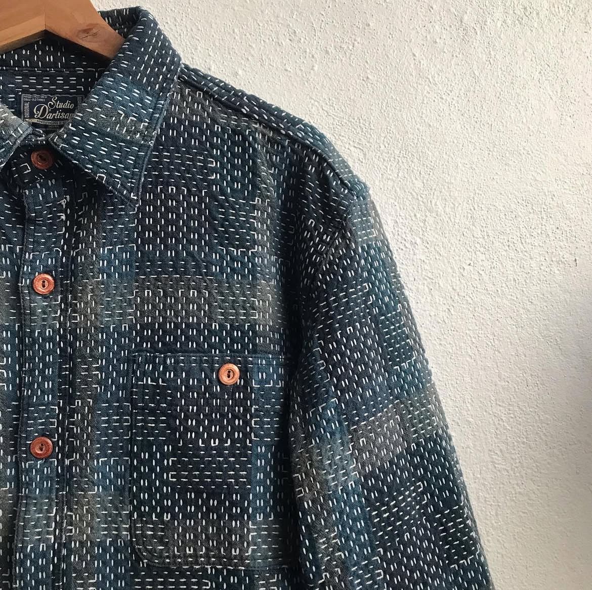 Studio D'Artisan STUDIO D'ARTISAN NORAGI SASHIKO SHIRT Size US XXL / EU 58 / 5 - 2 Thumbnail