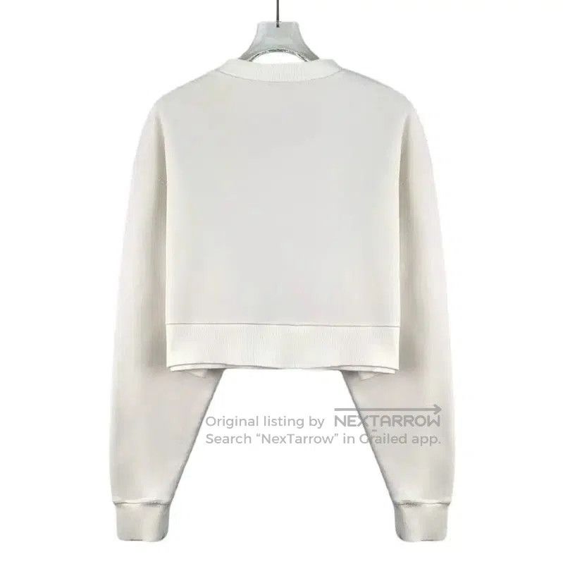 Miu Miu Miu Miu White Cotton Sweatshirt with Crystals . Size XS / US 0-2 / IT 36-38 - 1 Thumbnail