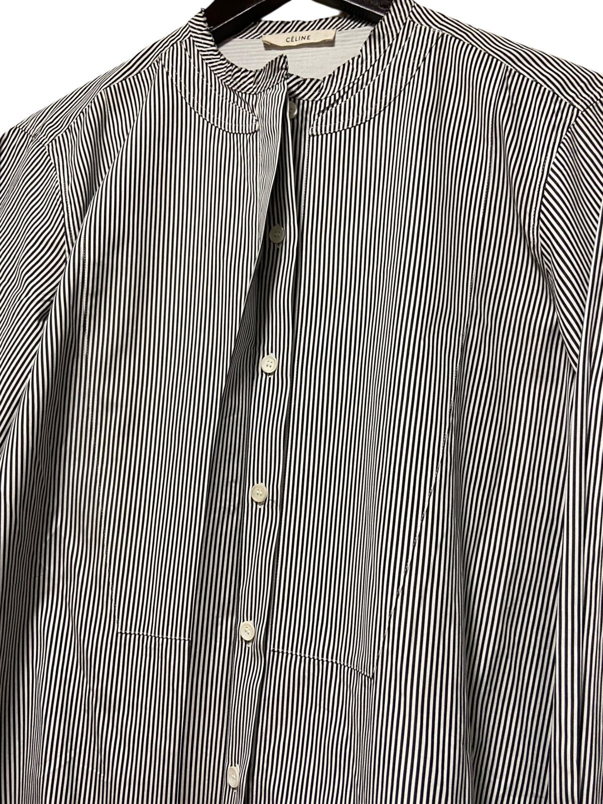Celine × Designer Celine Women’s Striped Long Sleeve Button Up Dress Size S / US 4 / IT 40 - 3 Thumbnail