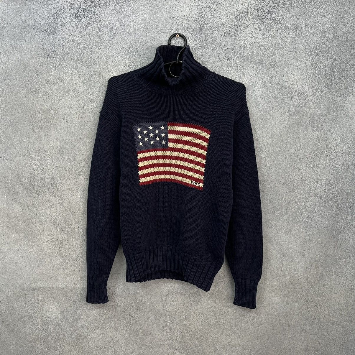 Polo Ralph Lauren Polo Ralph Lauren Sweater USA flag vintage Size US S / EU 44-46 / 1 - 1 Thumbnail
