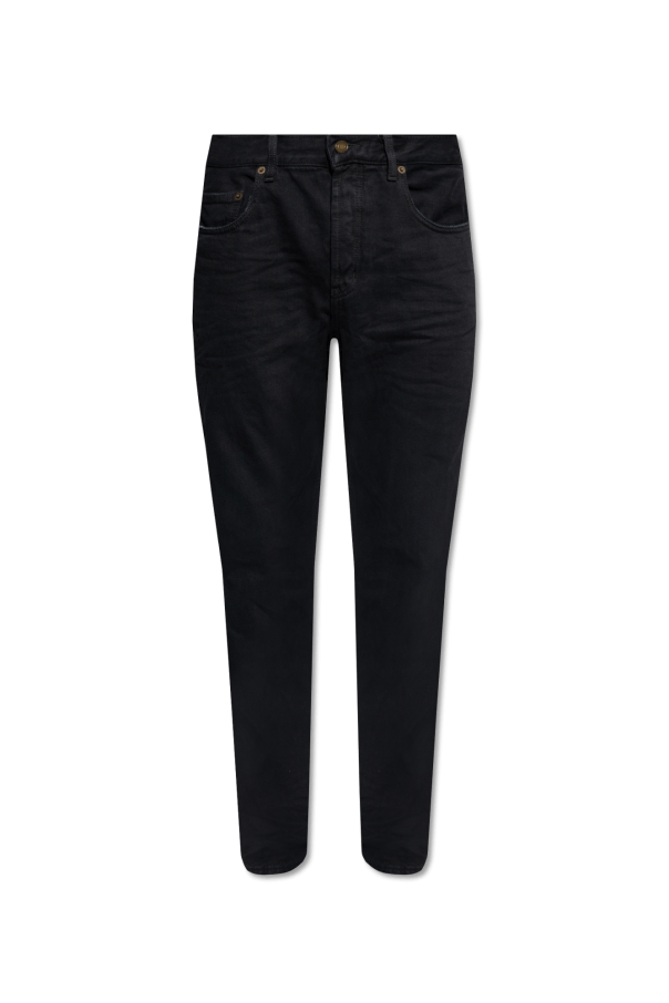 Saint Laurent Paris o1s1wg110925 757190 Baggy Denim Jeans in Carbon in Black Size US 31 - 1 Thumbnail
