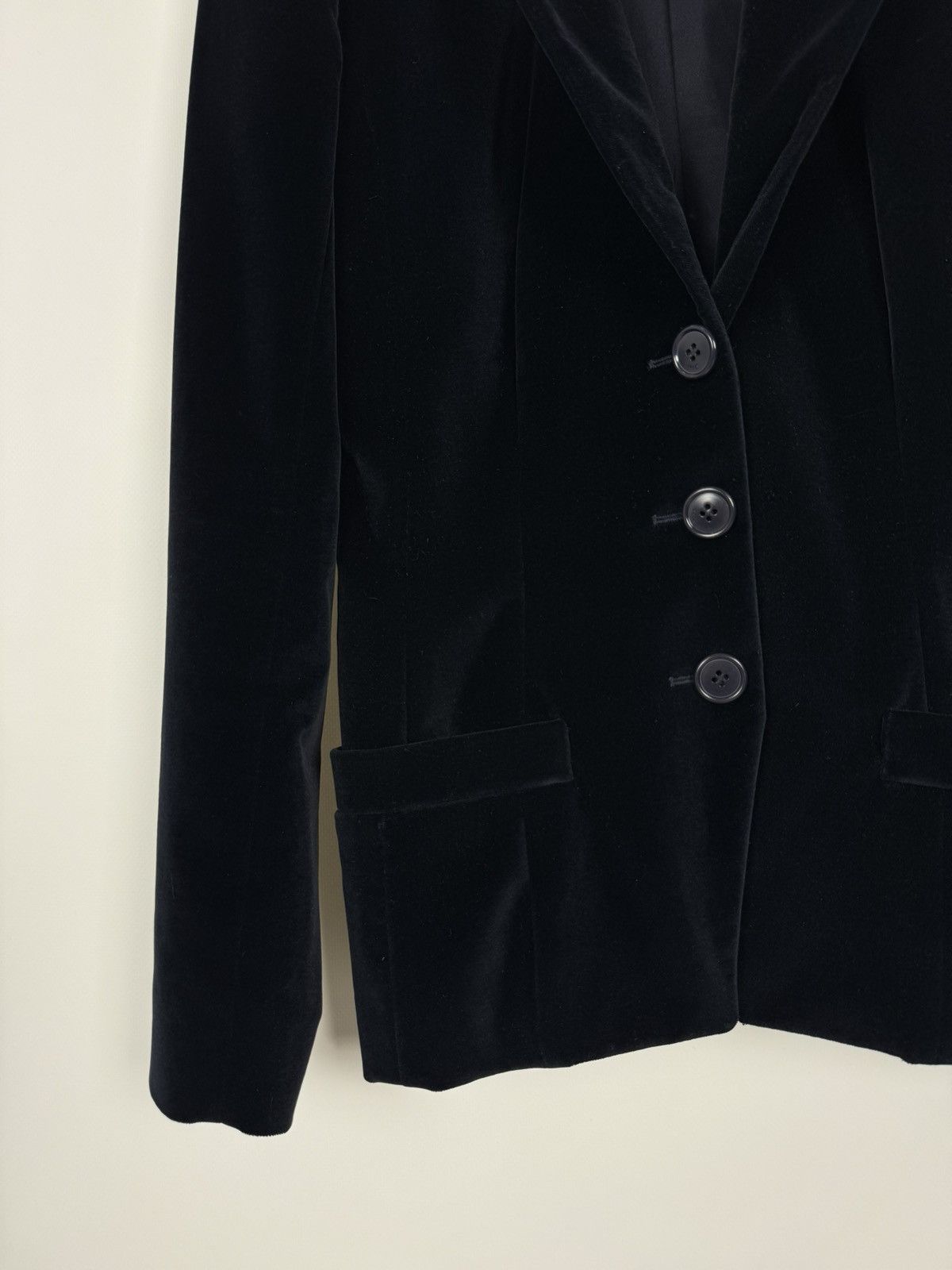 Christian Dior Monsieur 1990s Vintage Christian Dior Pleated Velvet Blazer Jacket Size M / US 6-8 / IT 42-44 - 7 Thumbnail