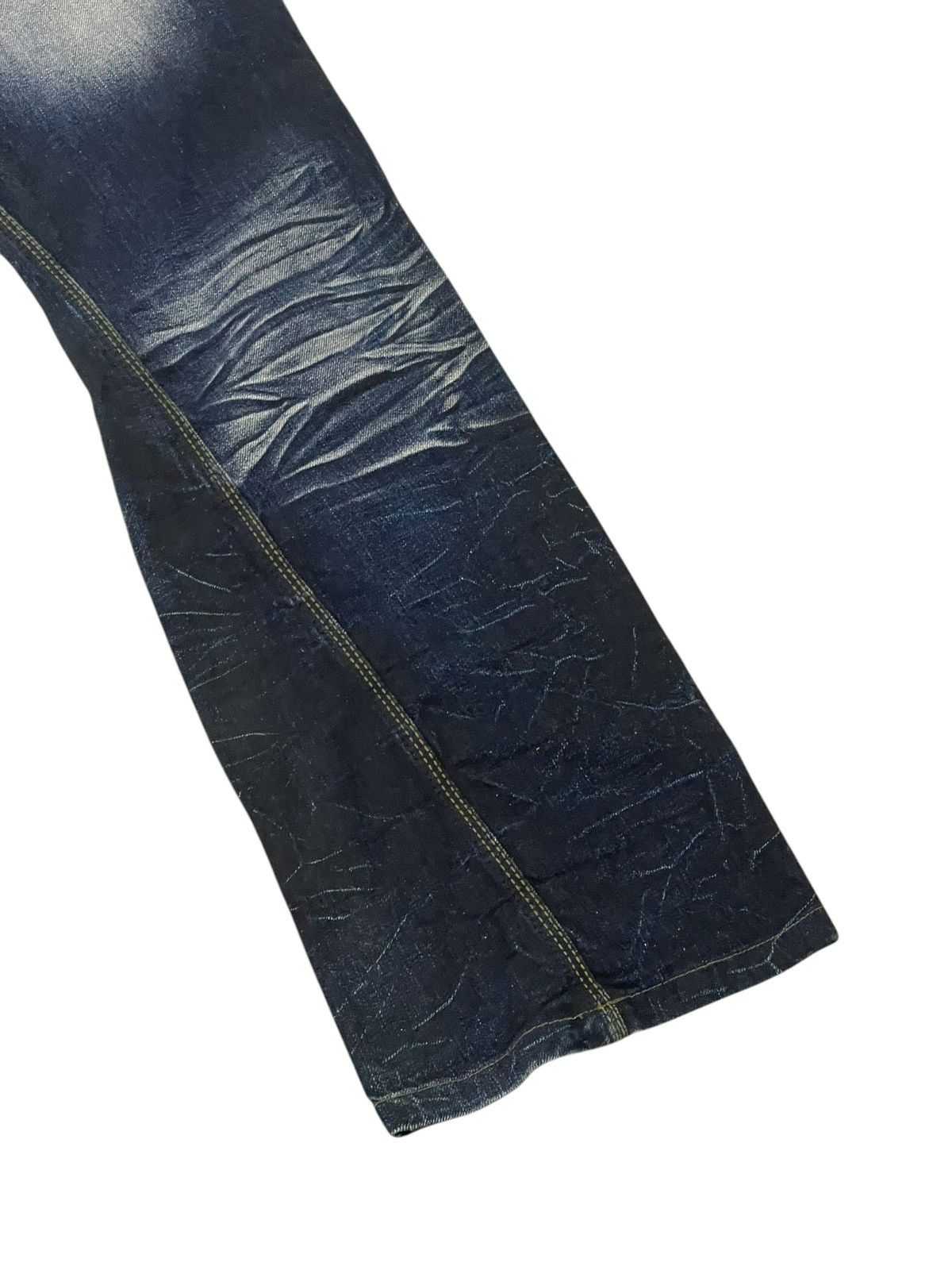 Japanese Brand Flare Jeans Nicole Club Faded Clawmark Boot Cut 2🟦 Size US 31 - 13 Thumbnail