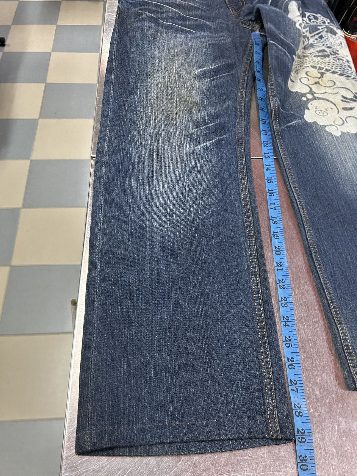 Japanese Brand Vintage Buden Karakuri Sukajan Dragon Baggy Jeans Size US 34 / EU 50 - 19 Thumbnail