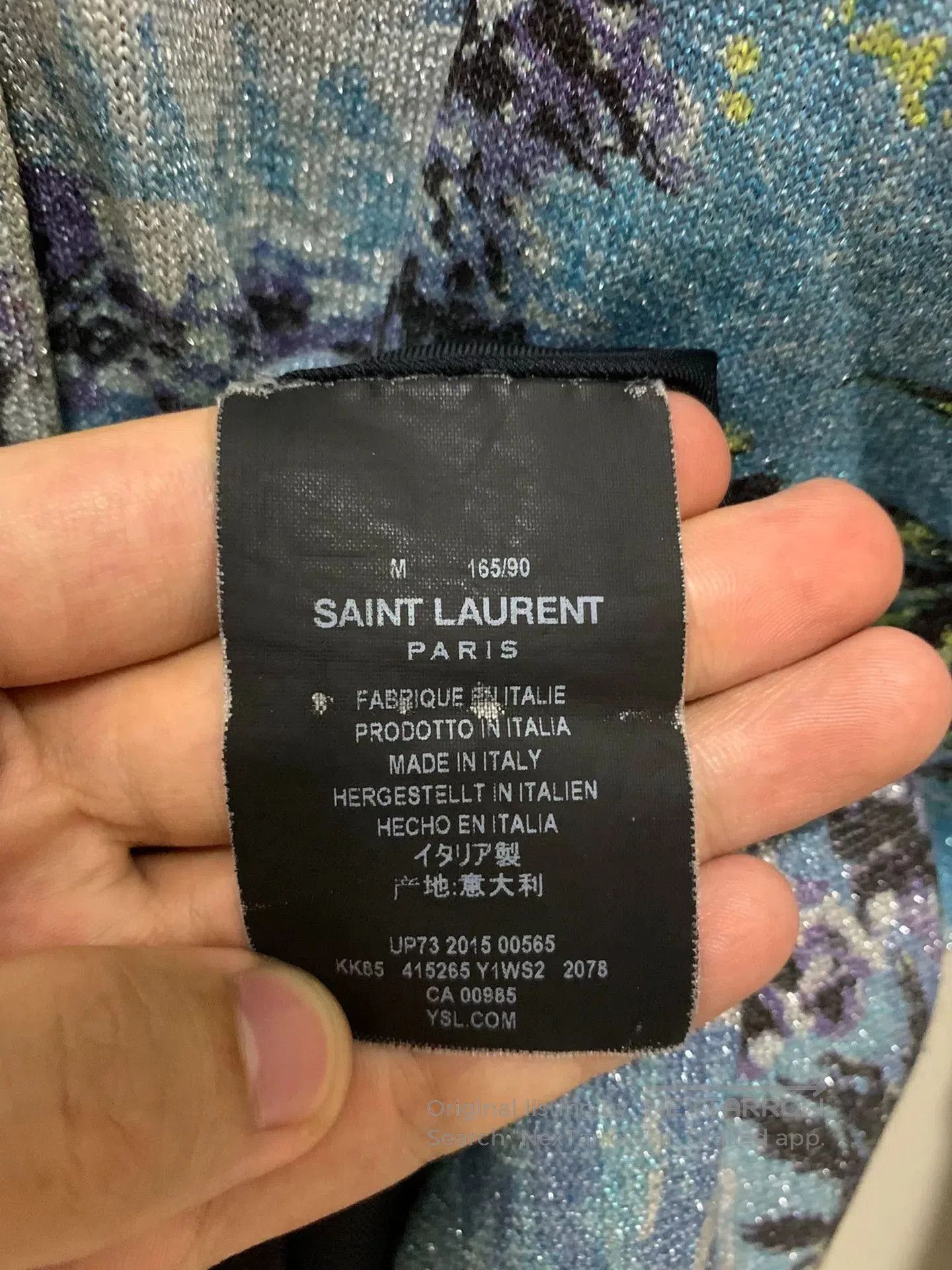 Saint Laurent Paris Saint Laurent Wave Pattern Cardigan. Size US M / EU 48-50 / 2 - 4 Thumbnail