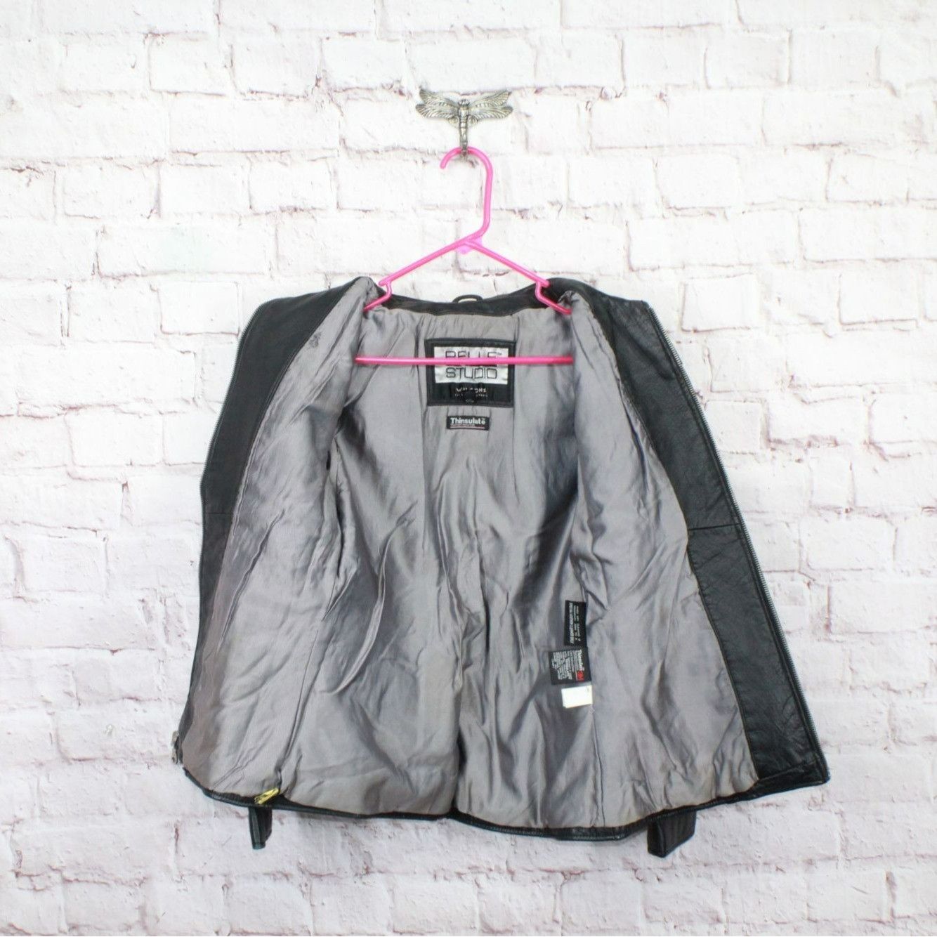 Leather Pelle Studio Women's Black Soft Leather Full Zipper Jacket Size M / US 6-8 / IT 42-44 - 7 Thumbnail