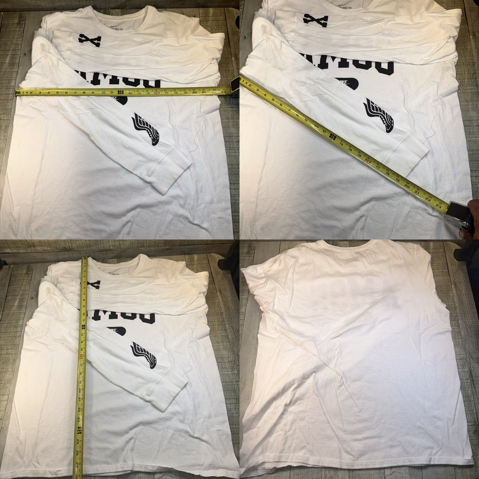 Nike Nike Air Max 95 White Black Logo Long Sleeve Shirt Mens XL White Logo Shirt Men XL Graphic Tee Size US XL / EU 56 / 4 - 8 Thumbnail