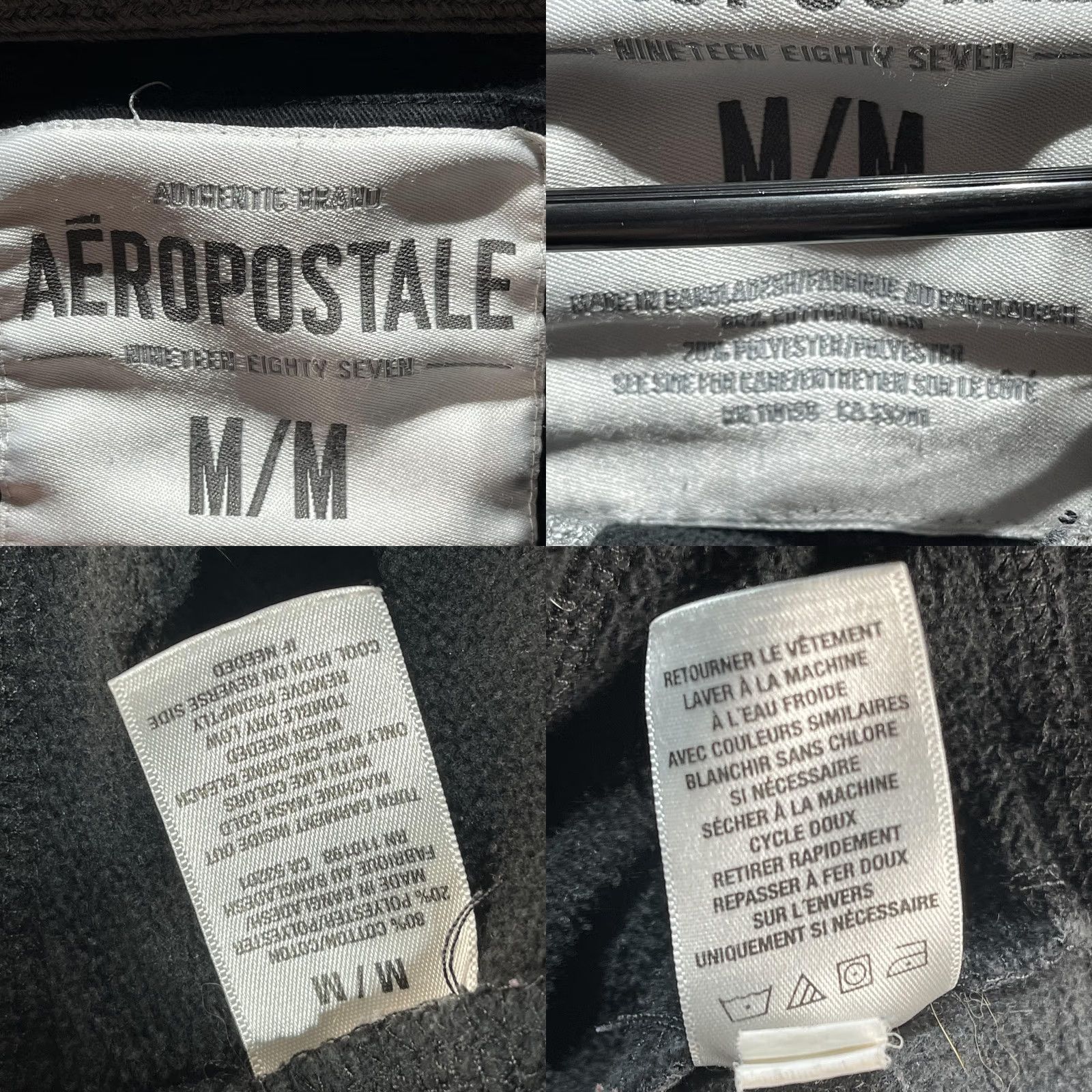 Vintage VINTAGE Aeropostale Hoodie Mens M Charcoal Pullover Hooded Graphic Print NYC 87 Thrashed Distressed Size US M / EU 48-50 / 2 - 8 Thumbnail