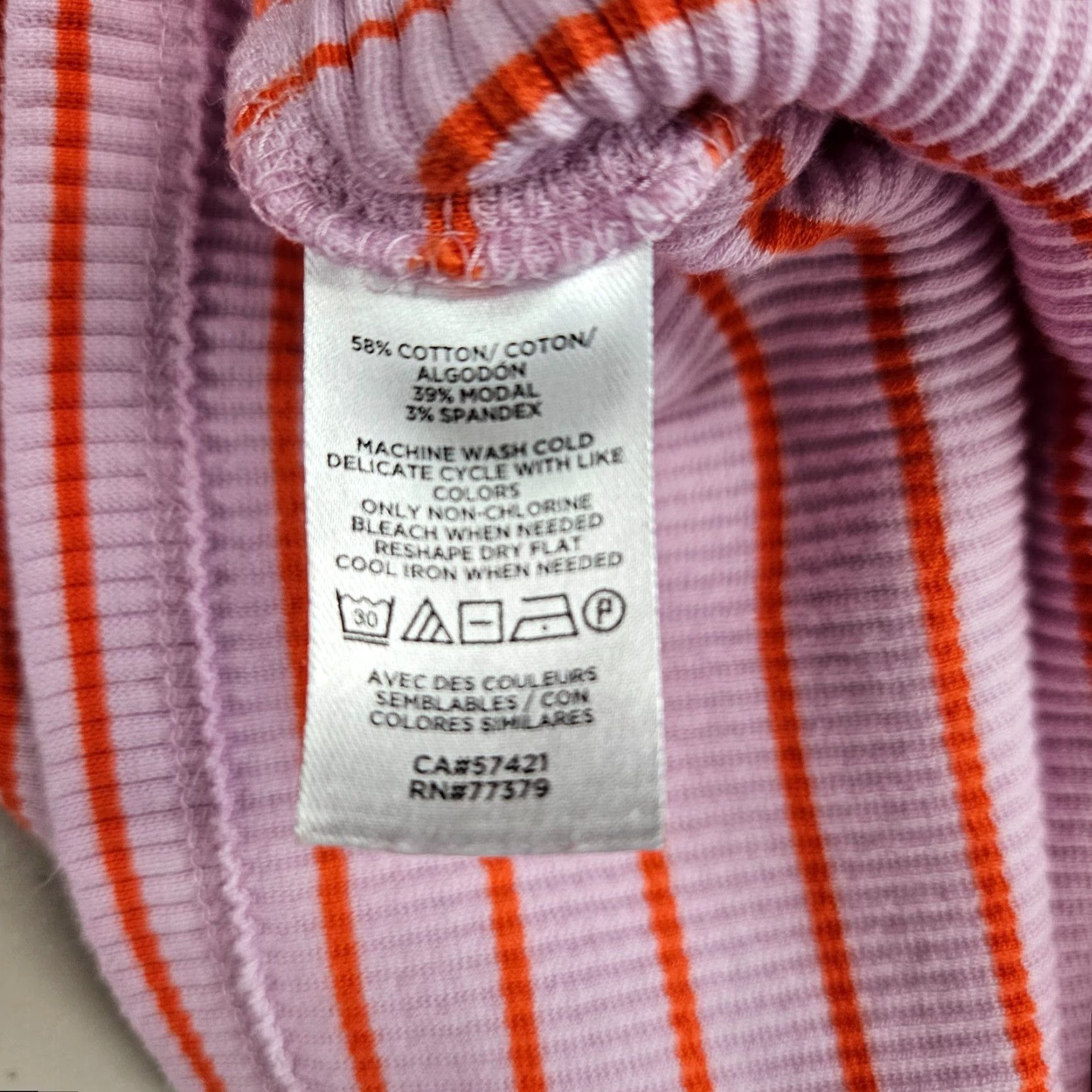 Ann Taylor Ann Taylor Womens Blouse Shirt Small Pink Orange Stripe Cotton Blend Short Sleeve Round Neck Woman Indoor Ladies Shirt Size S / US 4 / IT 40 - 5 Thumbnail