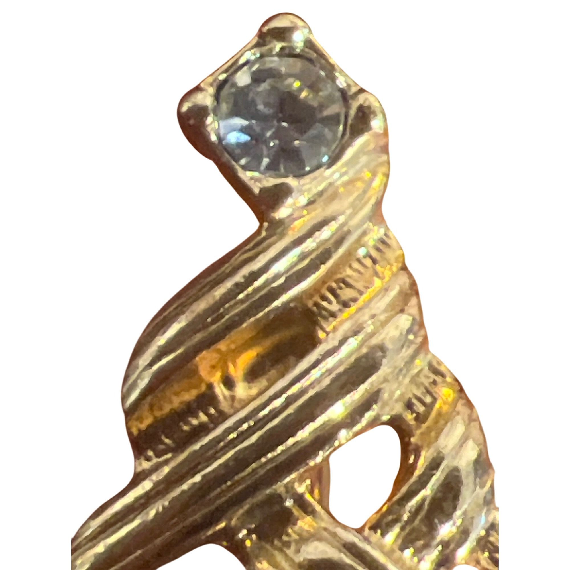 Other Vintage 80s Avon Christmas Tree Pin Brooch Rhinestone Gold T Size ONE SIZE - 3 Thumbnail