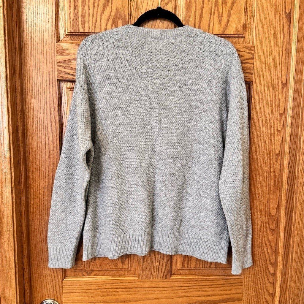 Other Stars Above Sweater Womens Size M Heather Gray Henley Knit Size M / US 6-8 / IT 42-44 - 2 Thumbnail