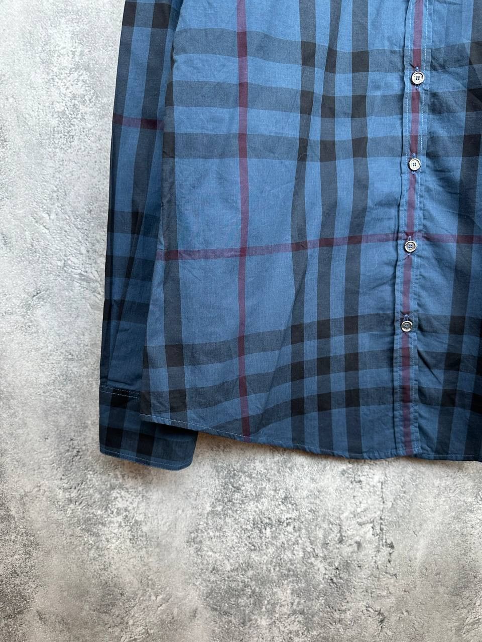 Burberry Burberry Brit Blue Check Plaid Cotton Shirt Button Up LS Size US L / EU 52-54 / 3 - 6 Thumbnail