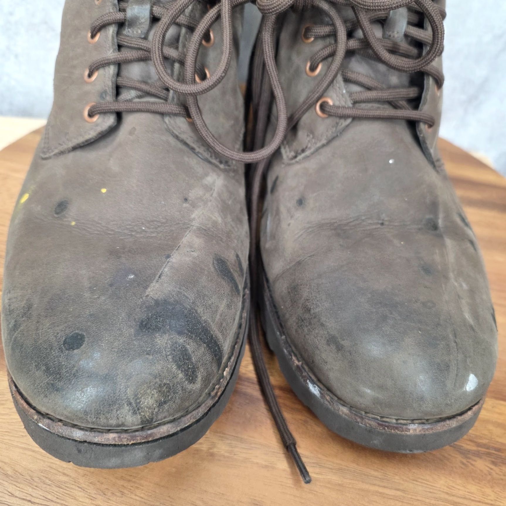 Ugg VINTAGE UGG Snow Boots Mens 10 Hannen Brown Leather Waterproof Shearling Lined Outdoor Size US 10 / EU 43 - 4 Thumbnail