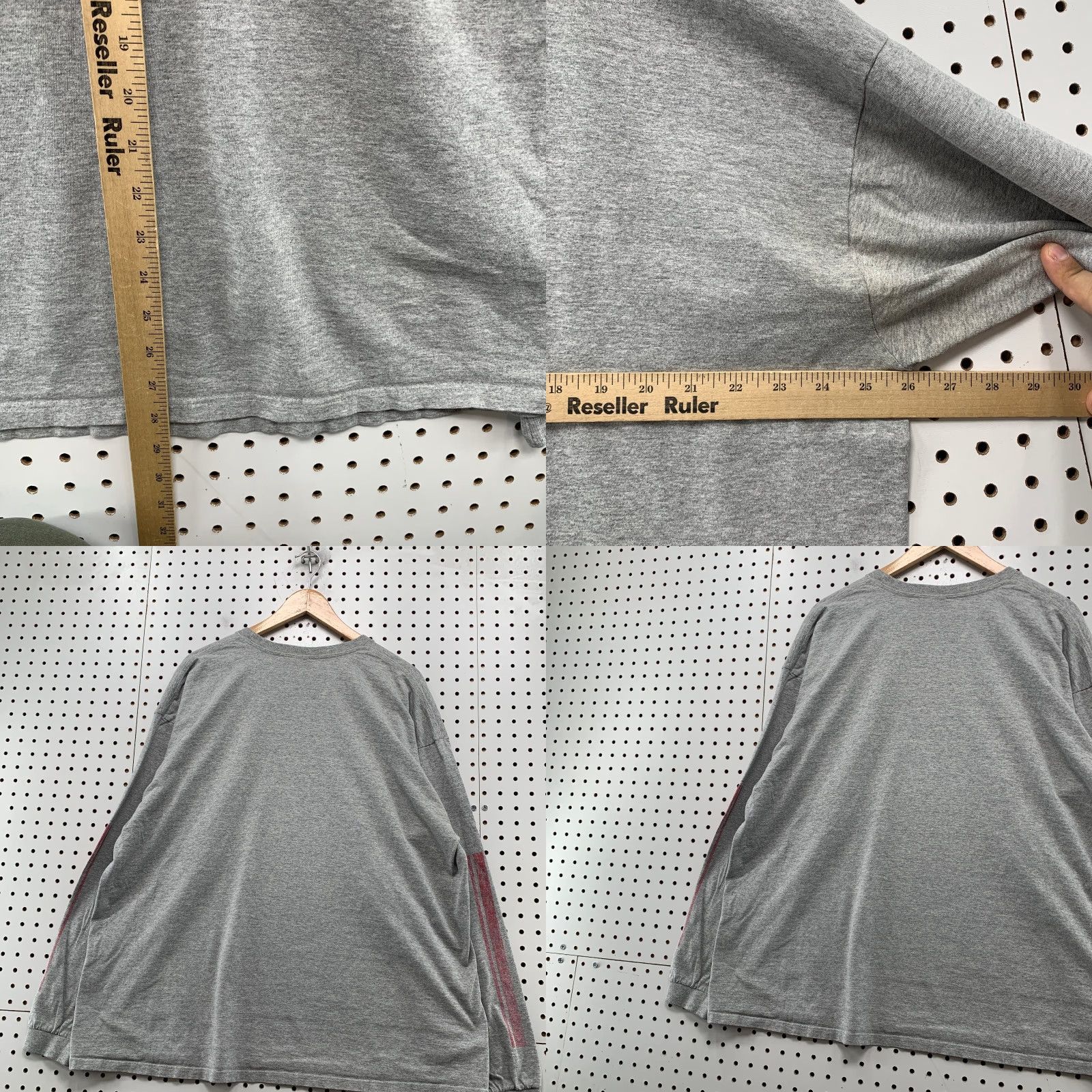 Nike VINTAGE Nike T Shirt Mens 2XL Gray Center Swoosh Long Sleeve Distressed Size US XXL / EU 58 / 5 - 9 Thumbnail