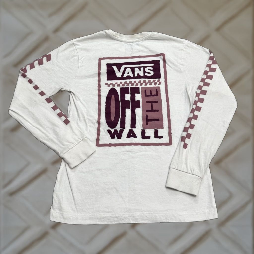 Vans VANS Graphic Long Sleeve T-Shirt Mens Small White Crew Neck Tee Size US S / EU 44-46 / 1 - 1 Thumbnail