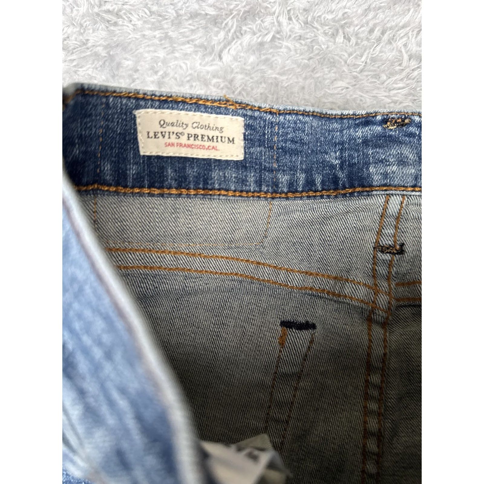 Levi's Levi's Premium Jeans Womens 29x32 Blue Extreme Skinny Fit Jeans Chainsaw Rinse - 5-Pocket Denim Zip Fly Slim City Mens? Size 29" - 6 Thumbnail