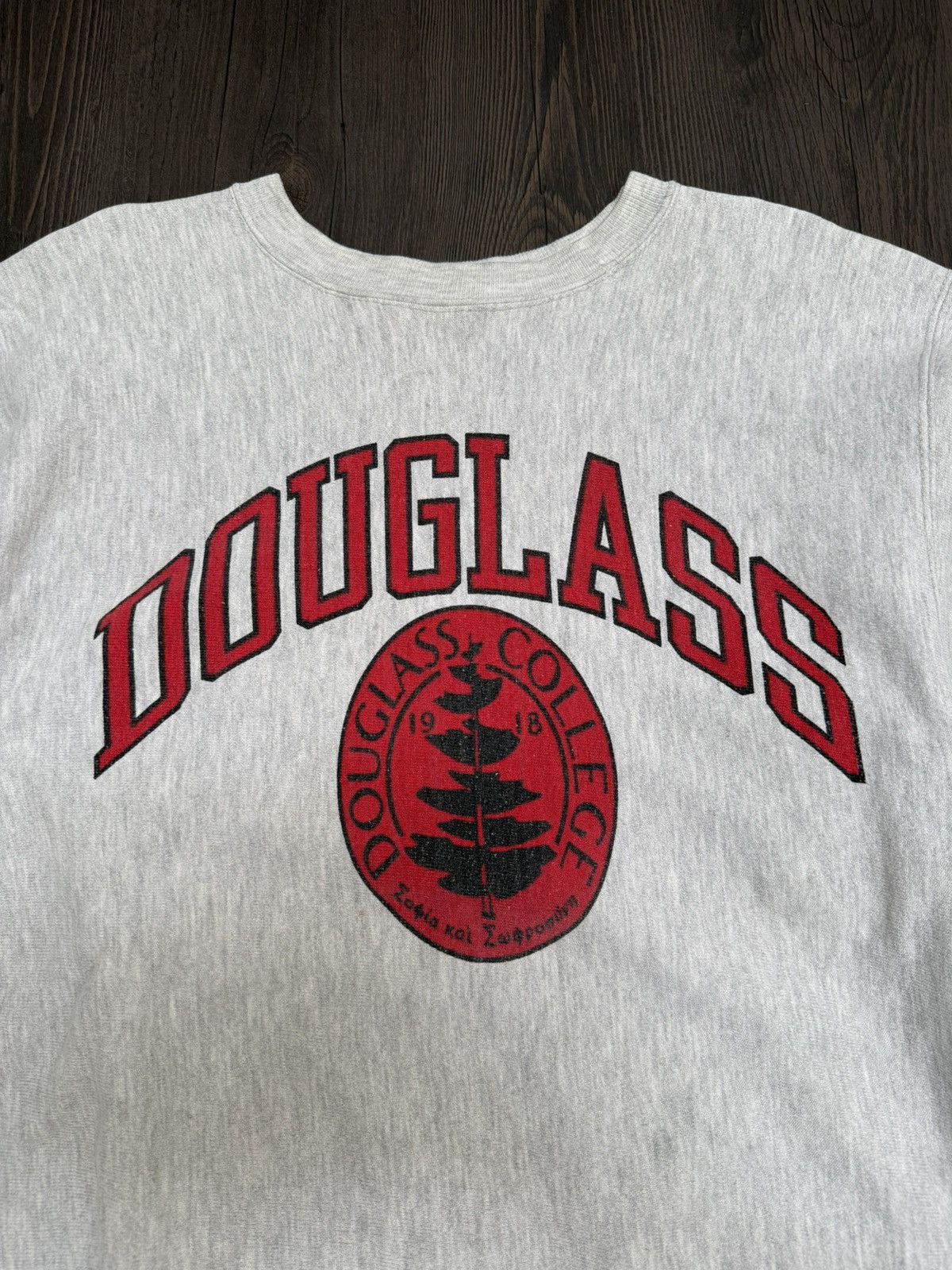 Champion Vintage Champion Reverse Weave Douglass College Sweatshirt Size US L / EU 52-54 / 3 - 3 Thumbnail