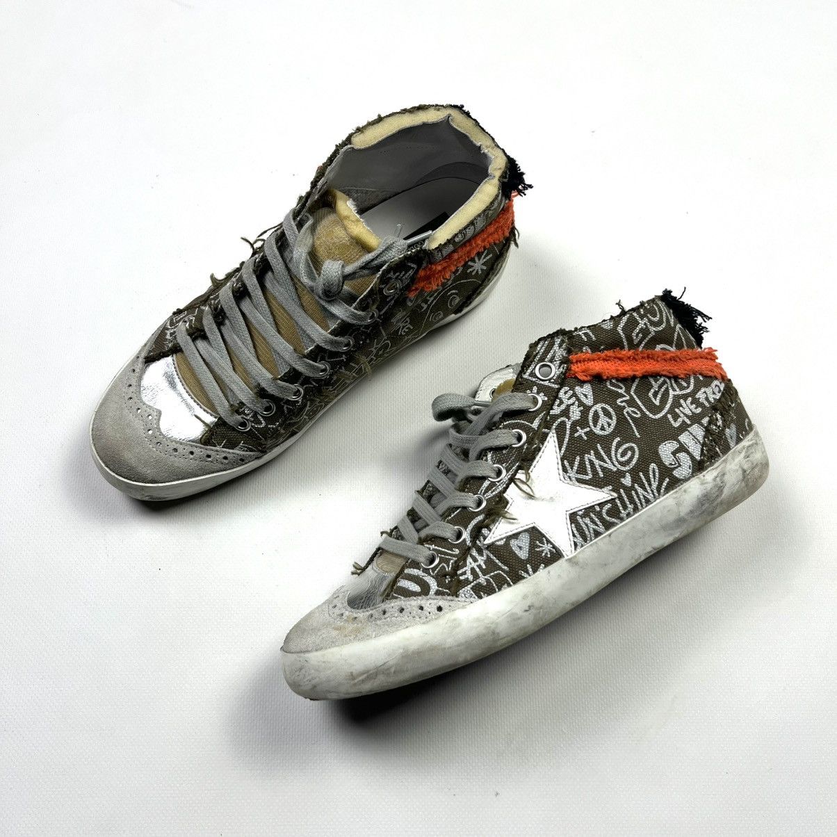 Golden Goose × Japanese Brand Golden Goose Deluxe Brand High-Top Sneakers Size US 8 / IT 38 - 1 Thumbnail
