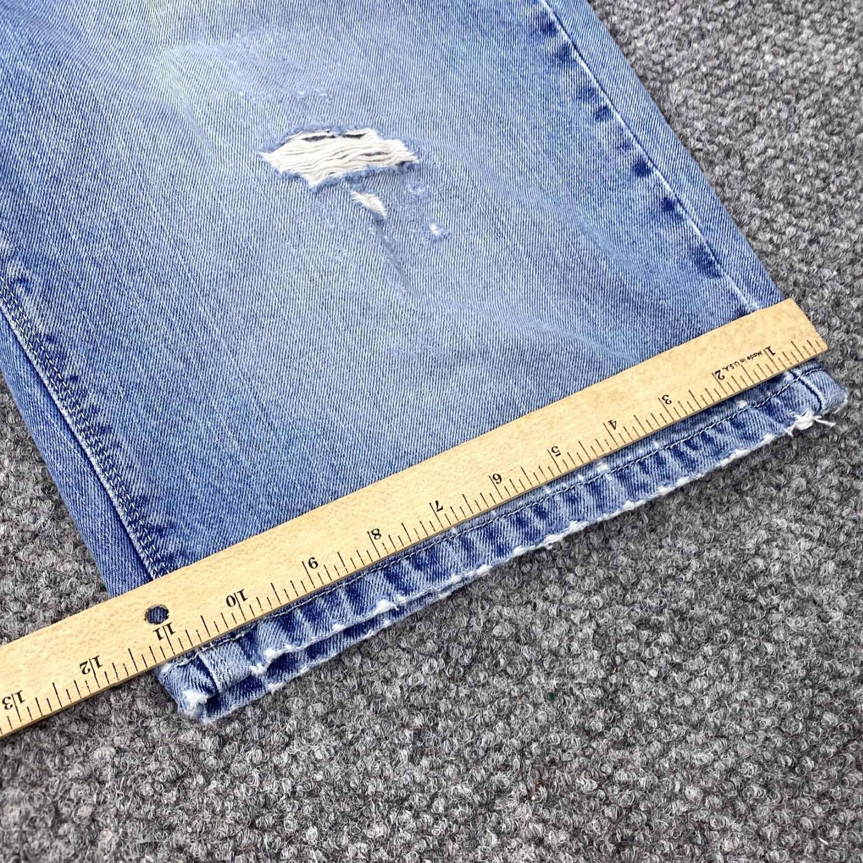 Denime VINTAGE Tommy Jeans Shorts Mens 33 Denim Cargo Distressed 90s Retro Grunge Casual Size US 33 - 7 Thumbnail