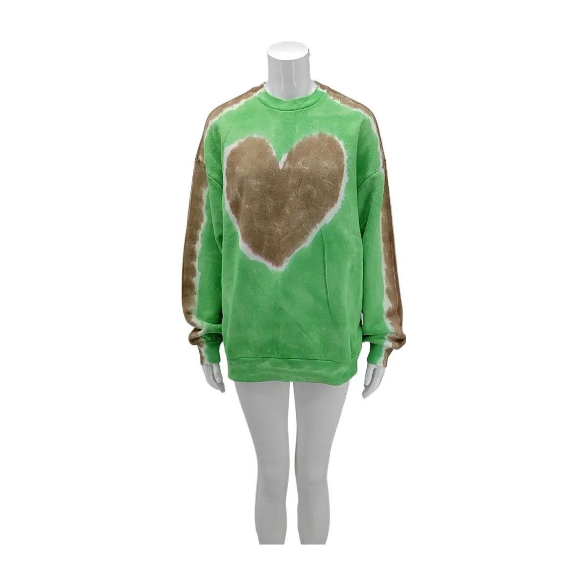 Acne Studios Acne Studios Green Heart Tie-Dye Sweatshirt Size XS / US 0-2 / IT 36-38 - 1 Thumbnail