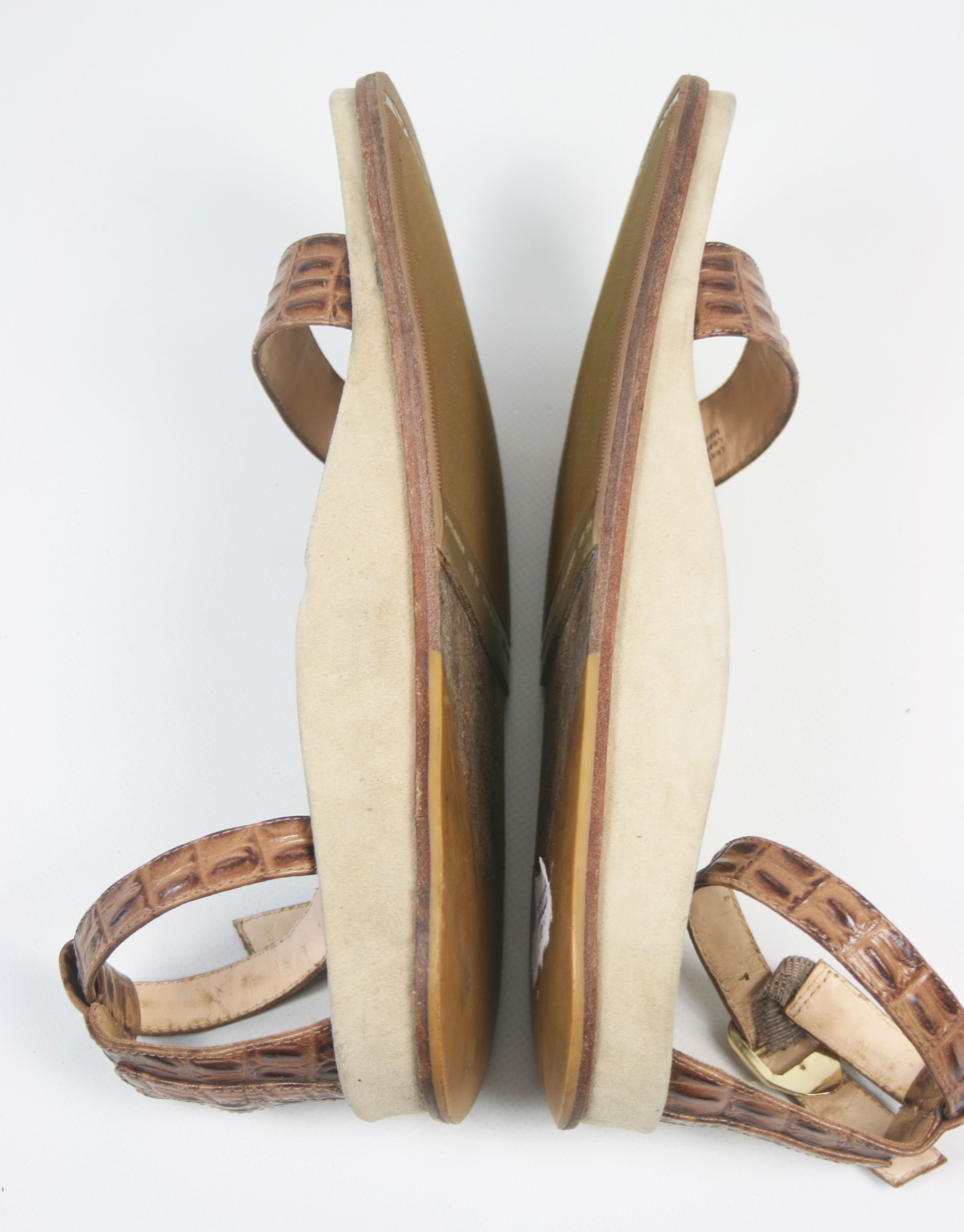 Vivienne Westwood 00S Orb Logo Faux Croco Leather Gladiator Sandals Y2K Size US 10 / IT 40 - 7 Thumbnail