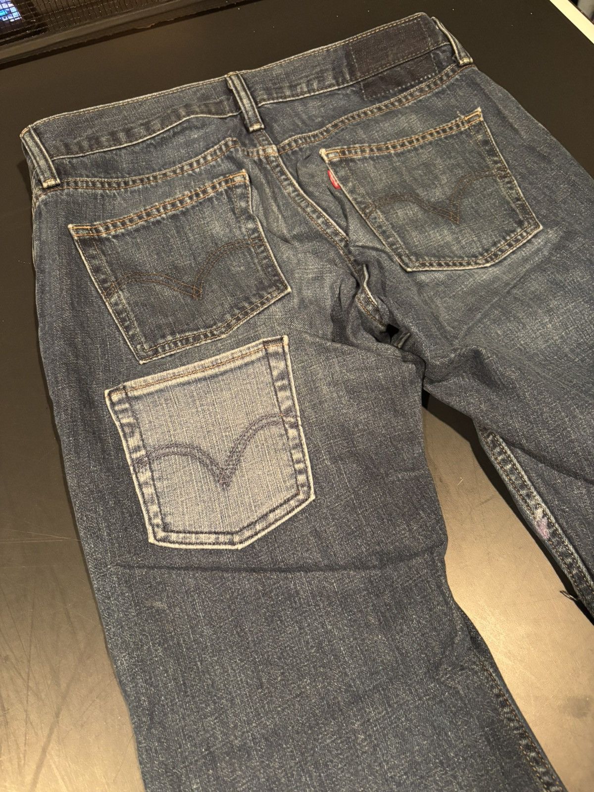 Other Vintage Levis Custom Square Patchwork Baggy Blue Jeans Size US 34 / EU 50 - 4 Thumbnail