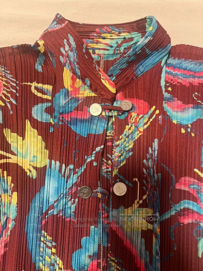Issey Miyake Issey Miyake Red Dragon and Phoenix Frog Button Jacket Size L / US 10 / IT 46 - 3 Thumbnail