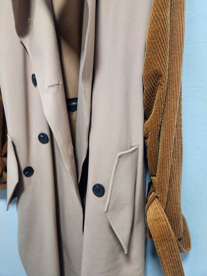 Other WEILI ZHENG TRENCH OVER WITH VELVET SLEEVES Size ONE SIZE - 4 Thumbnail