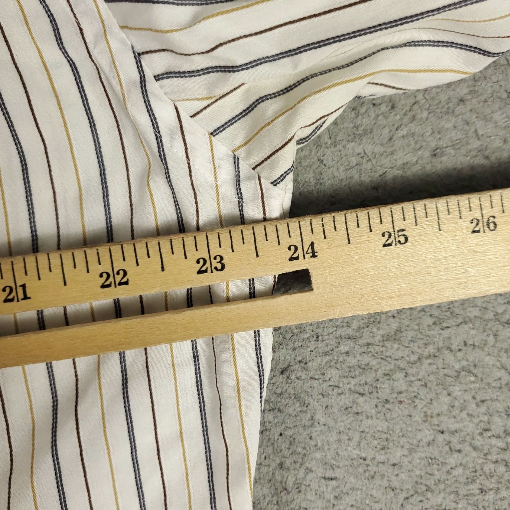 Ermenegildo Zegna Ermenegildo Zegna Dress Size 16 Blue Yellow Striped Button Up Long Sleeve Size US L / EU 52-54 / 3 - 7 Thumbnail