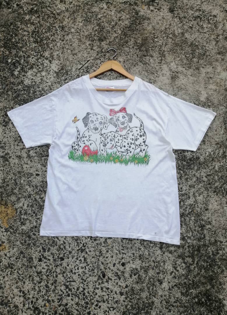 Hanes × Vintage Vintage 90s Hanes Dog Cartoon Graphic Tee Size US M / EU 48-50 / 2 - 1 Thumbnail