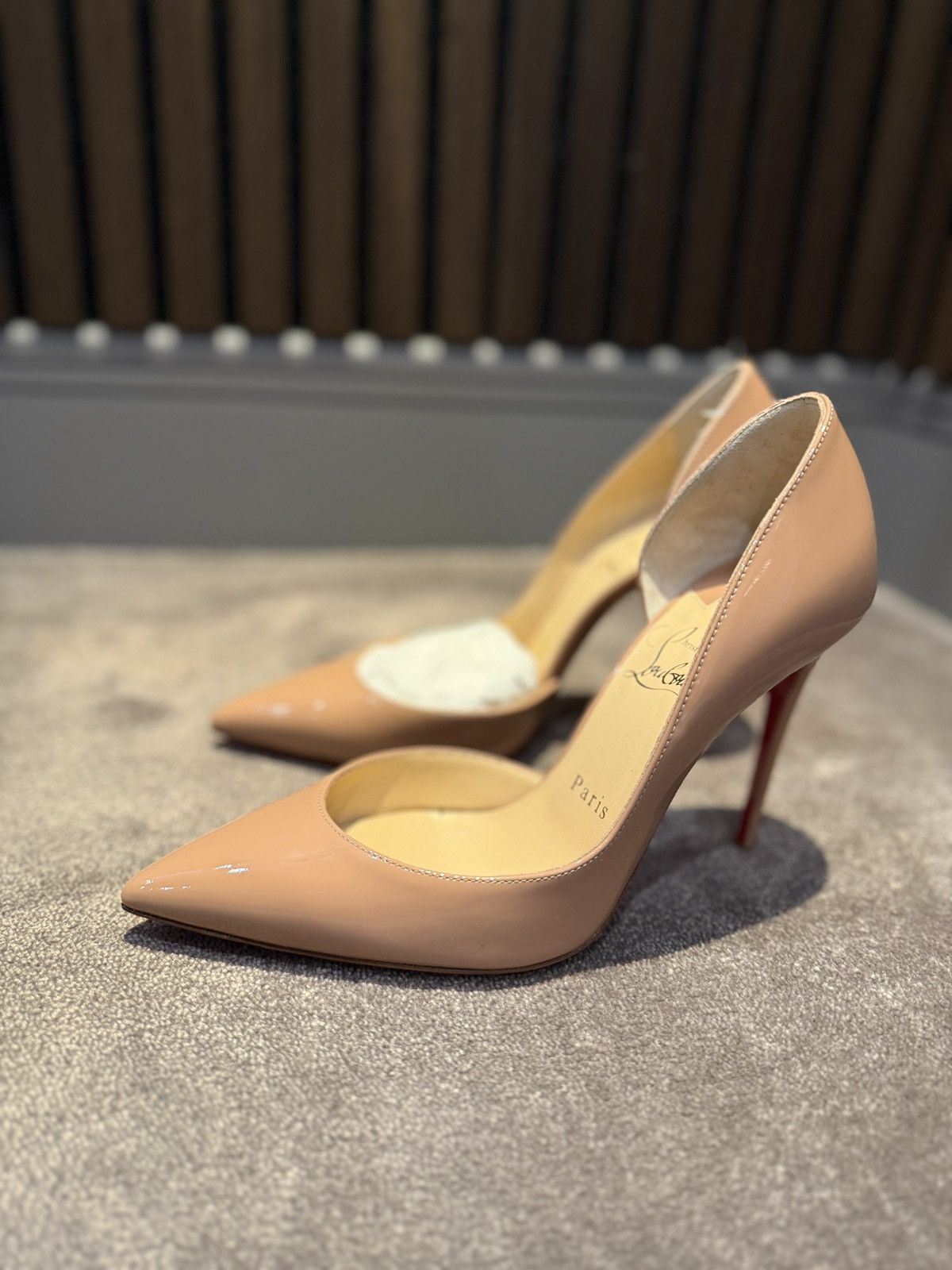 Christian Louboutin Christian Louboutin Iriza 100mm patent nude pumps Size US 7 / IT 37 - 16 Thumbnail