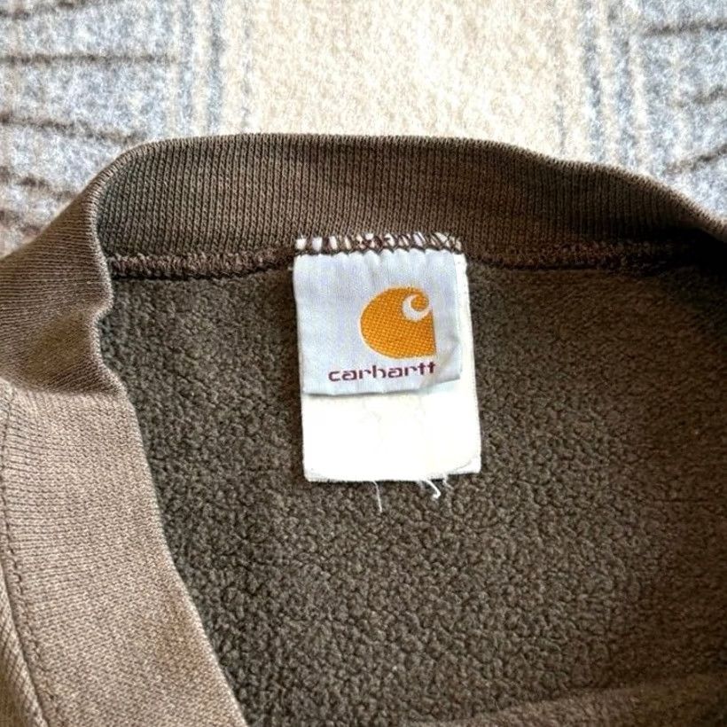 Carhartt VINTAGE Carhartt Sweatshirt Crewneck Brown XL Men 90s Pattern Solid Crew Neck Long Sleeve Pullover Workwear Size XL Mens Size US XL / EU 56 / 4 - 3 Thumbnail