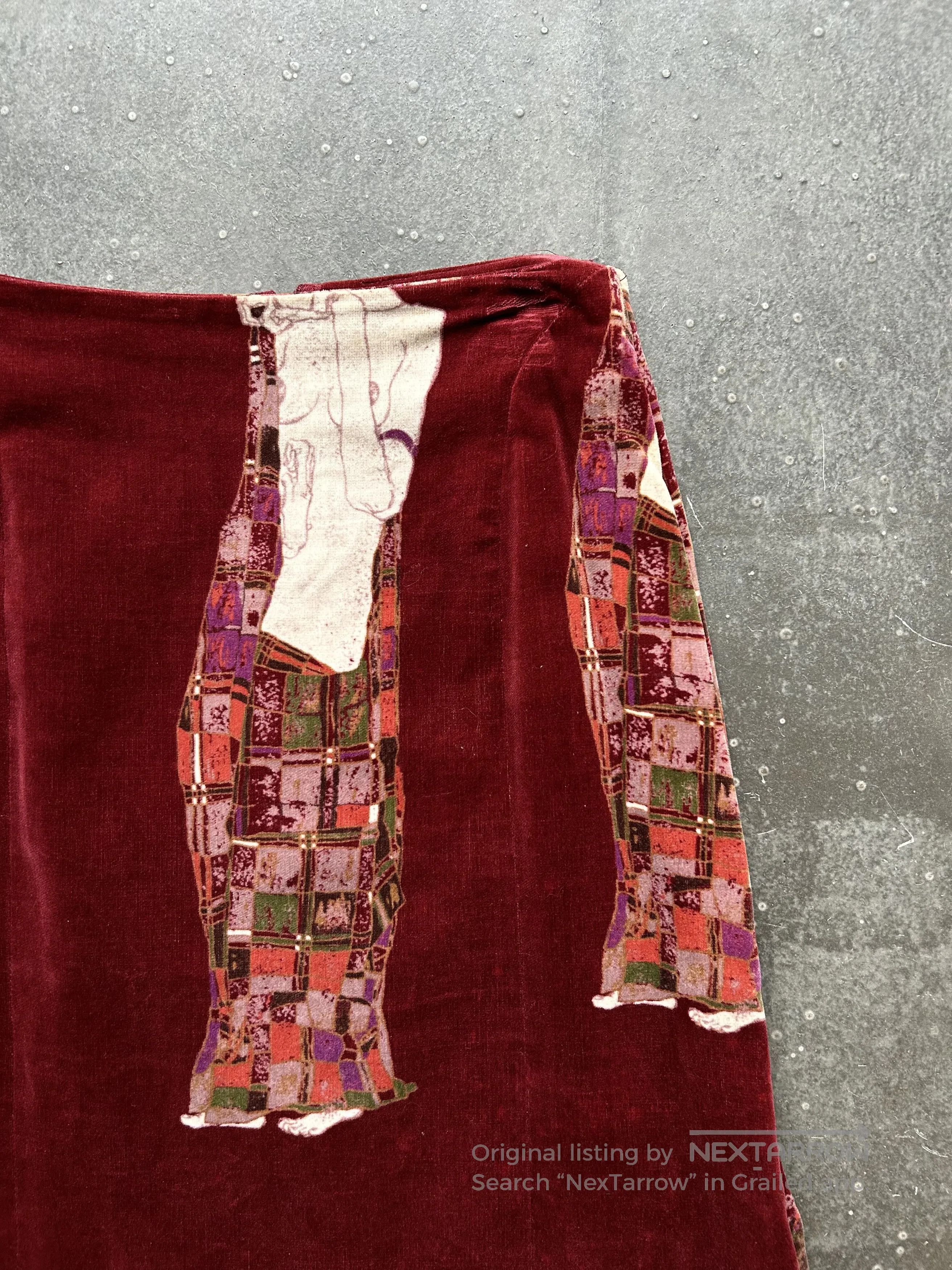 Bajra bajra samurai print velvet skirt. Size 23" - 6 Thumbnail
