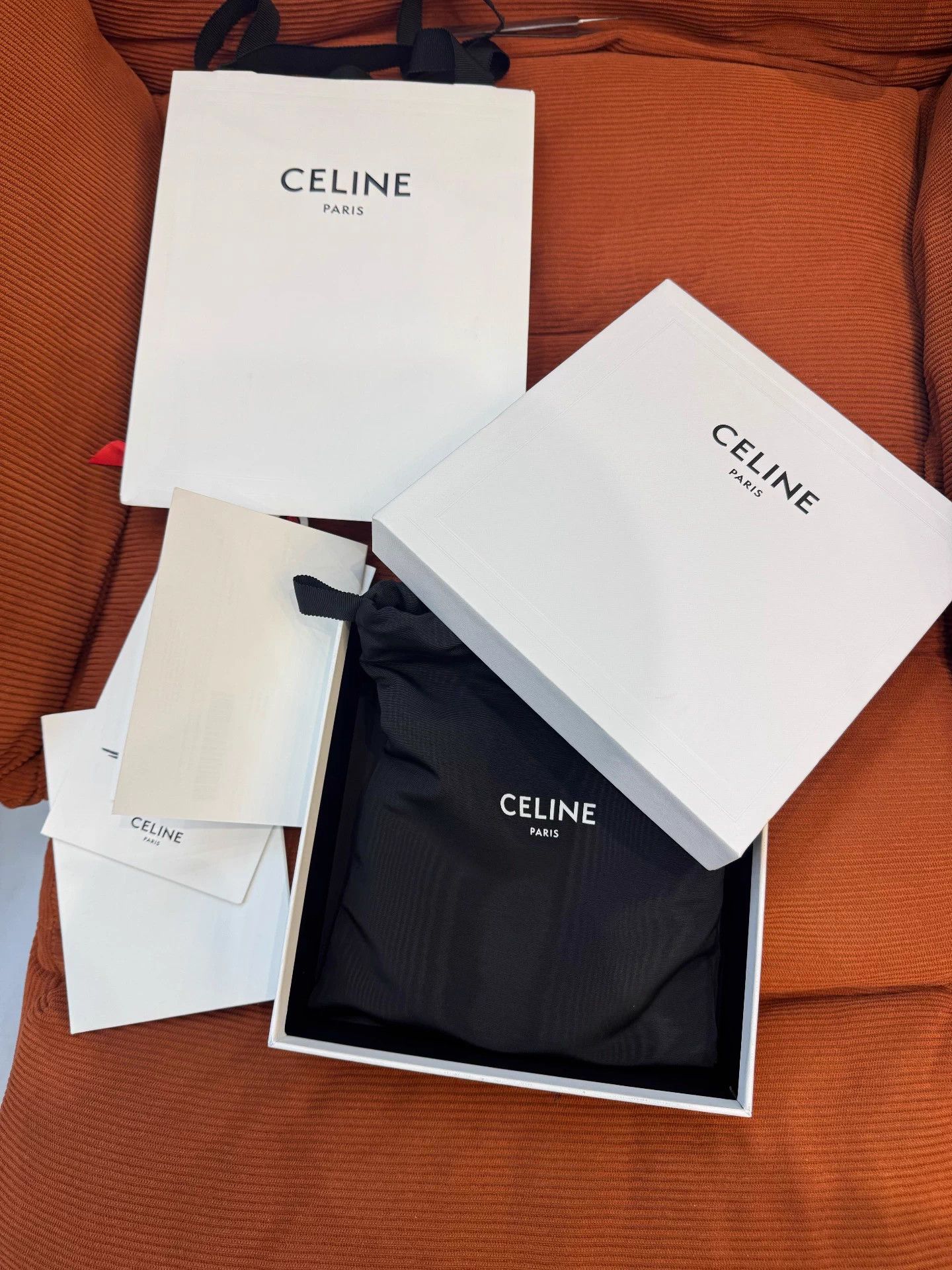 Celine CELINE Triomphe Belt 80 Black & Gold Size ONE SIZE - 2 Thumbnail