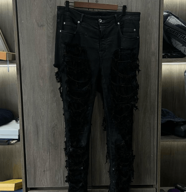 Rick Owens Rick Owens DRKSHDW Heavy Destroy Waxed Jeans Size US 34 / EU 50 - 1 Thumbnail