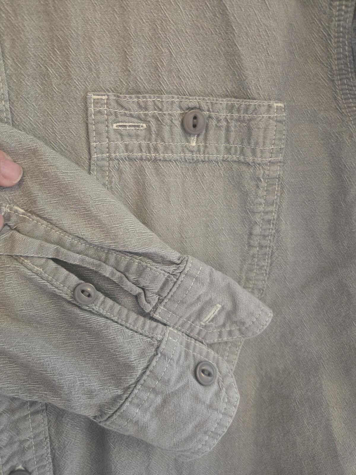 St. Johns Bay 90s Vintage 100% Cotton Gray Work Shirt M Long-sleeve Rugged Size US M / EU 48-50 / 2 - 6 Thumbnail
