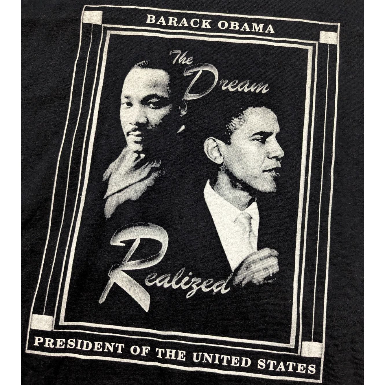 Gildan × Rap Tees Late 2000s Obama and Martin "The Dream Realized" t-shirt Size US XL / EU 56 / 4 - 2 Thumbnail