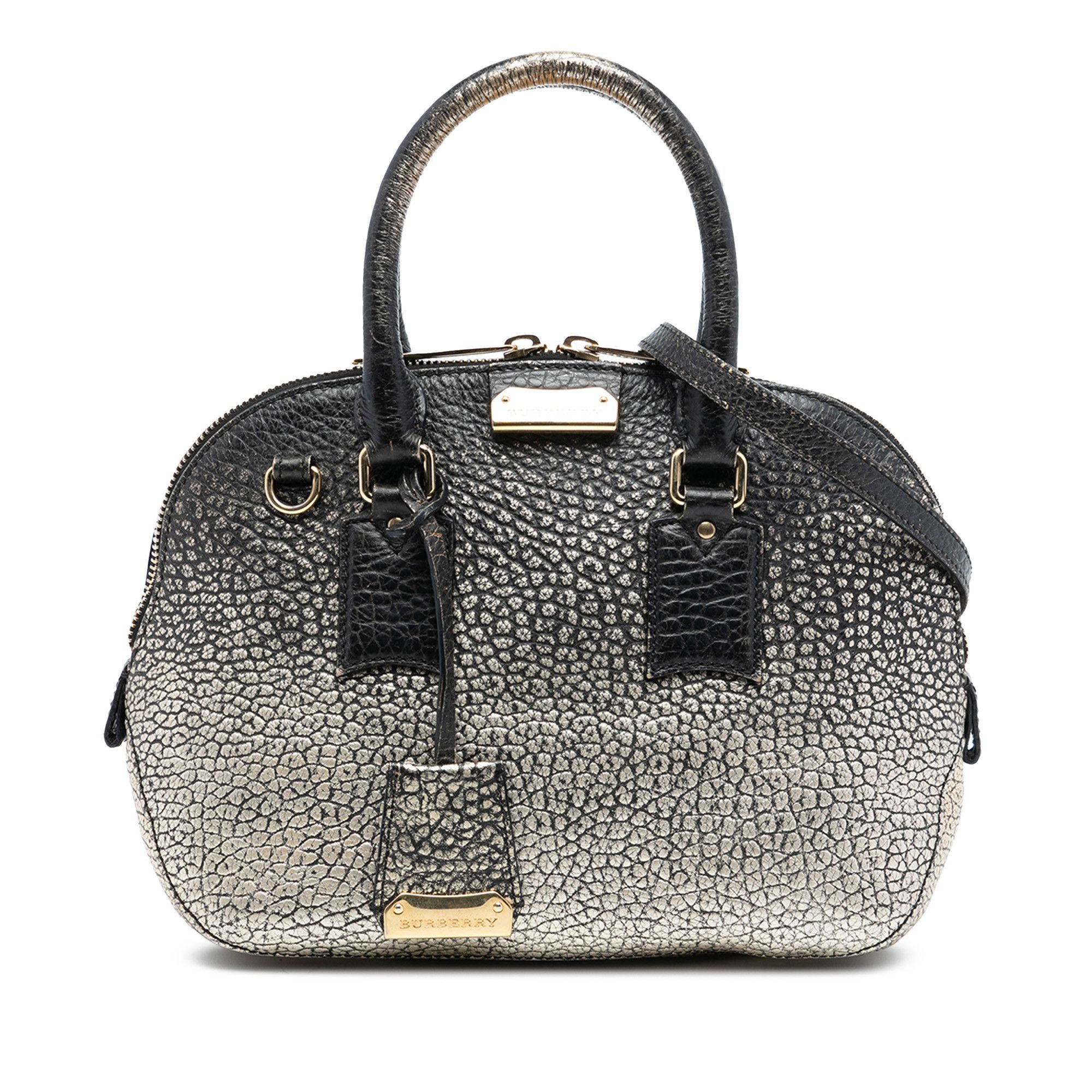 Burberry Burberry Small Ombre Metallic Grained Calfskin Orchard Bowling Bag Size ONE SIZE - 1 Thumbnail