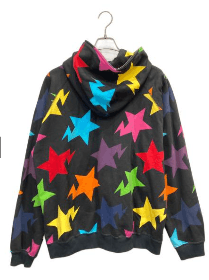 Bape Bape Black Multi Sta Pattern Star Full Zip Hoodie Size US L / EU 52-54 / 3 - 2 Thumbnail