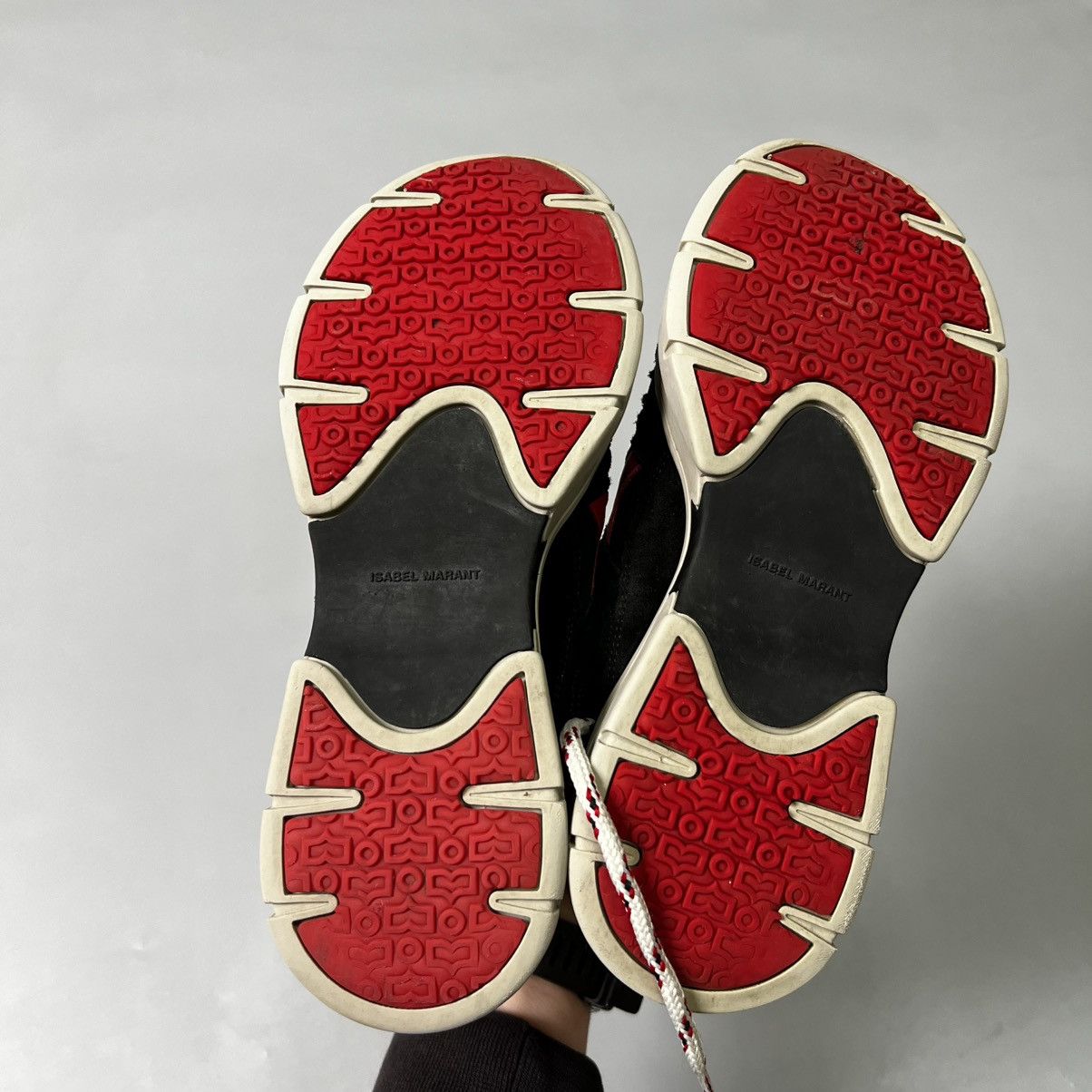 Isabel Marant Isabel Marant “Kindsay” sneakers Black Red Luxury Size US 8 / IT 38 - 17 Thumbnail