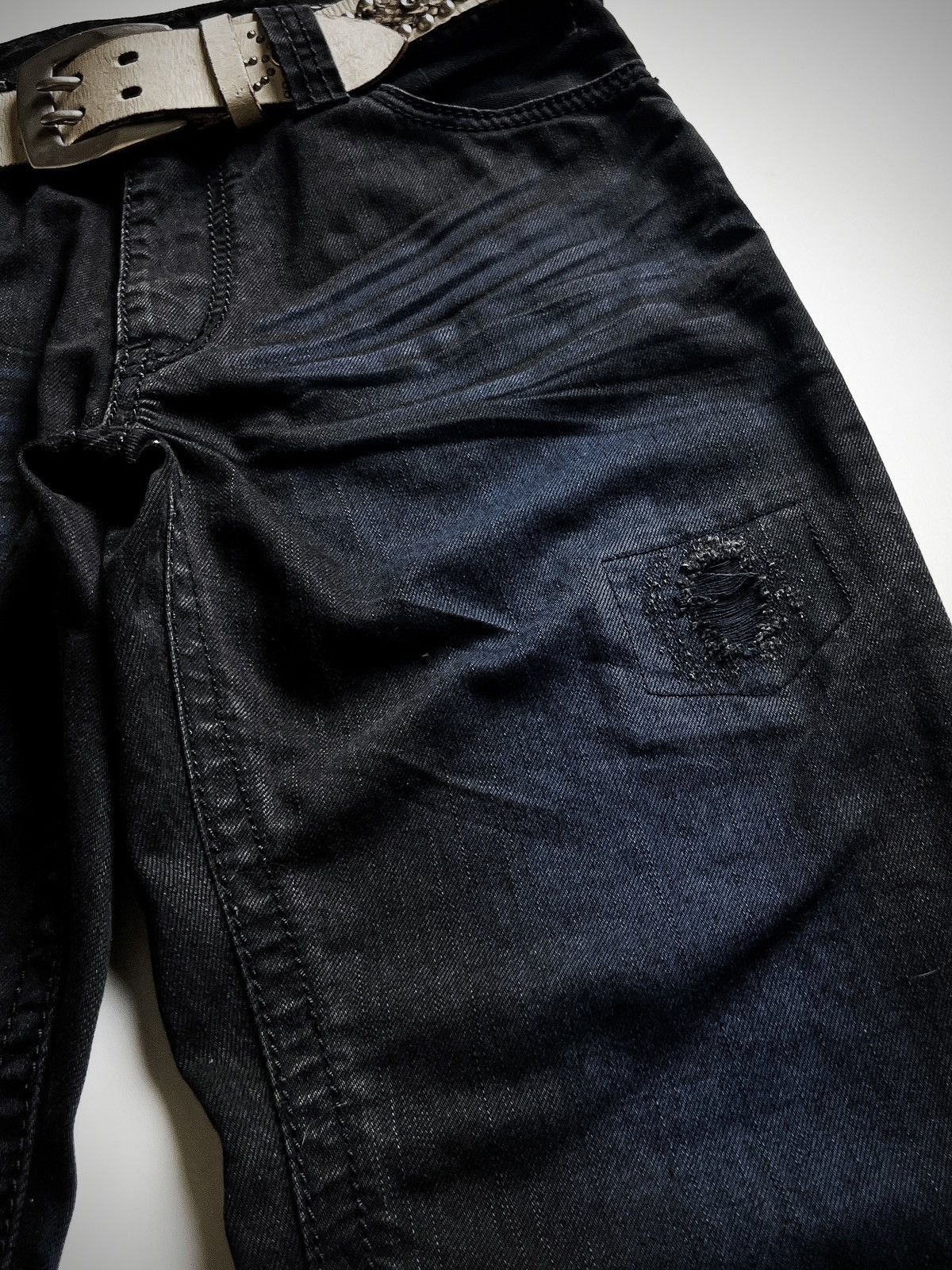 semanticdesign Semantic Design Distressed Flare Jeans SD Bandana Pocket y2k Size US 32 / EU 48 - 10 Thumbnail