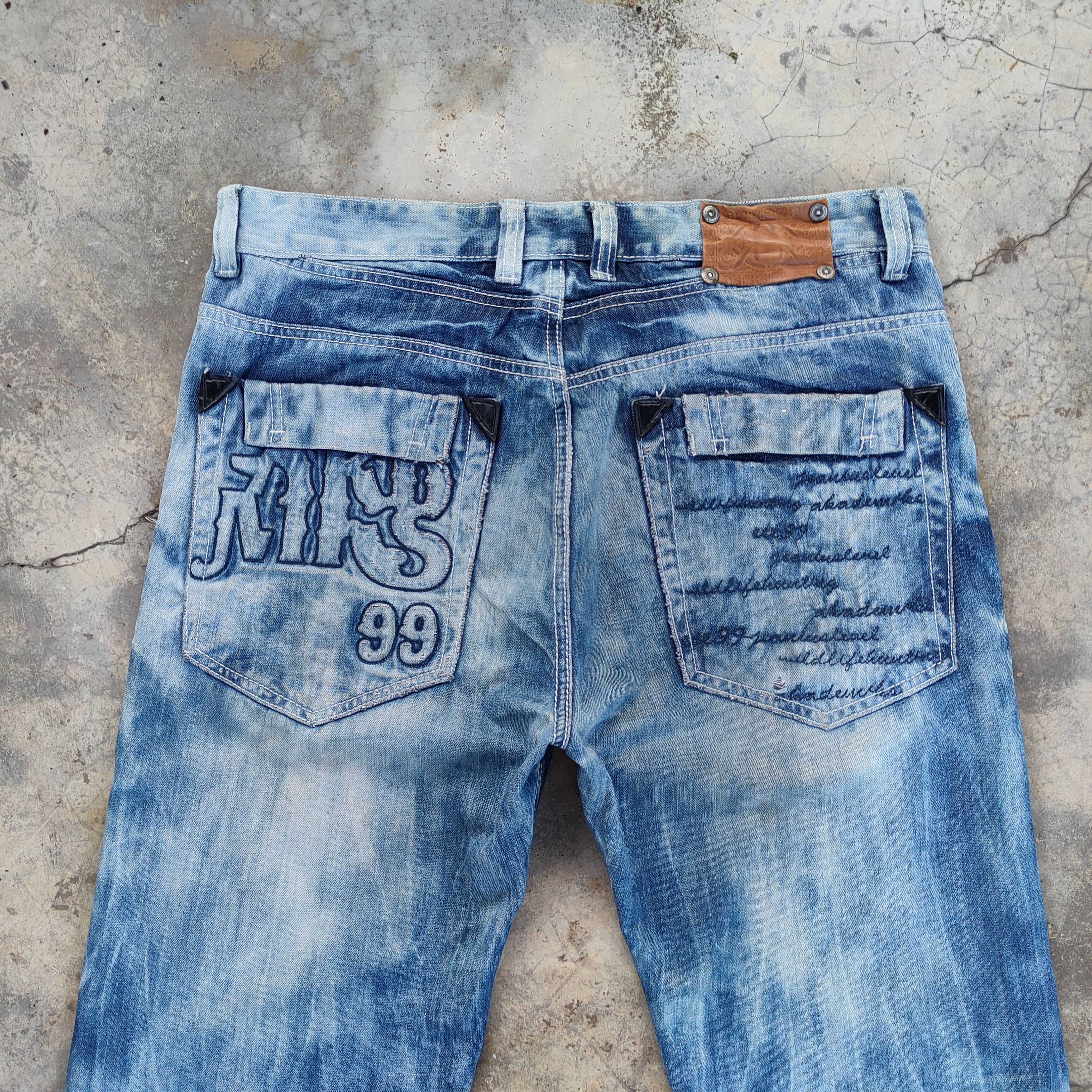 Akademiks × Japanese Brand × Jean VINTAGE AKADEMIKS FADED STORM DISTRESSED JEANS PANTS Size US 34 / EU 50 - 10 Thumbnail