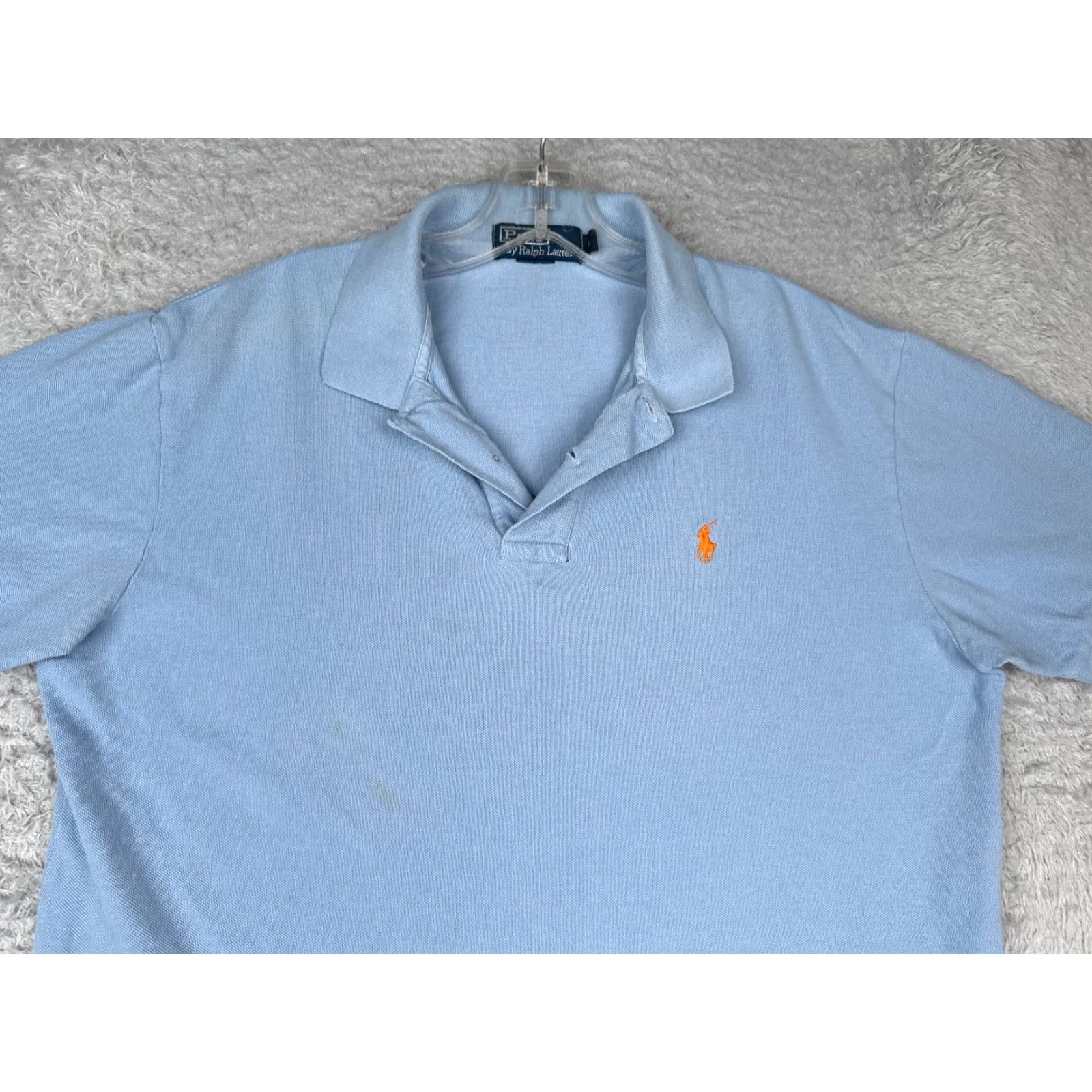 Ralph Lauren VINTAGE Ralph Lauren Polo Shirt Men L Blue 100% Cotton Short Sleeve Polo Shirt Mens Modern American Sports Shirt Size US L / EU 52-54 / 3 - 4 Thumbnail